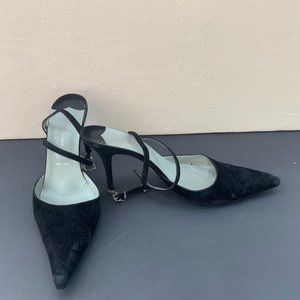 90's Sigerson Morrison Black Pointed Heels Size 10